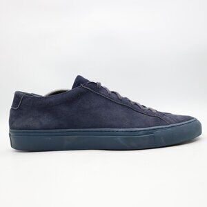 Common Projects Achilles Men's Size EU 47 Navy Blue Suede Low Top Sneakers